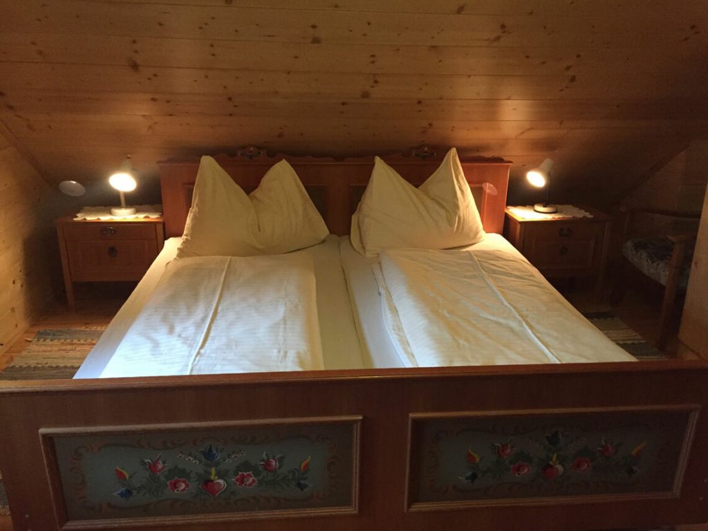 Schlafzimmer in der Popp-Hütte auf der Tauplitzalm