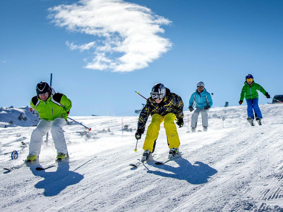 Skifahrer auf der Piste