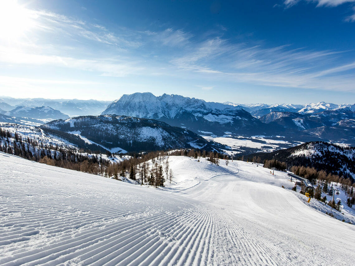 Pistenabfahrt auf der Tauplitzalm
